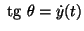 ${\text {\ tg }}\theta=\dot{y}(t)$