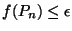 $f(P_n)\leq \epsilon$
