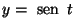 $y={{\text {\ sen }}}\,t$
