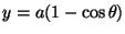 $y=a(1-\cos \theta)$
