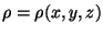 $\rho=\rho(x,y,z)$
