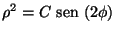 $\rho^2=C{\text {\ sen }}(2\phi)$