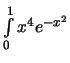 $\int\limits_{0}^1 x^4e^{-x^2}$
