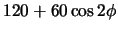 $120+60\cos 2\phi$