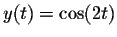 $y(t)=\cos(2t)$