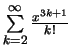 $\sum\limits_{k=2}^\infty \frac{x^{3k+1}}{k!}$