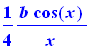 1/4*b/x*cos(x)