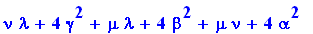 nu*lambda+4*gamma^2+mu*lambda+4*beta^2+mu*nu+4*alpha^2