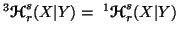 $ ^3{\ensuremath{\boldsymbol{\mathscr{H}}}}^s_r(X\vert Y)=\ ^1{\ensuremath{\boldsymbol{\mathscr{H}}}}^s_r(X\vert Y)$