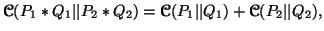 $\displaystyle {\ensuremath{\boldsymbol{\mathscr{C}}}}(P_1*Q_1\vert\vert P_2*Q_2......(P_1\vert\vert Q_1)+{\ensuremath{\boldsymbol{\mathscr{C}}}}(P_2\vert\vert Q_2),$