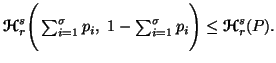 $ {\bf {\ensuremath{\boldsymbol{\mathscr{H}}}}}^s_r\Bigg(\sum_{i=1}^{\sigma}p_i,......=1}^\sigma{p_i}\Bigg)\leq {\bf {\ensuremath{\boldsymbol{\mathscr{H}}}}}^s_r(P).$