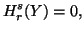 $\displaystyle H^s_r(Y)=0,$