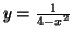 $y=\frac{1}{4-x^2} $