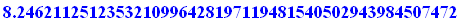 8.2462112512353210996428197119481540502943984507472