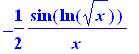 -1/2*sin(ln(x^(1/2)))/x