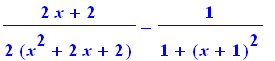 1/2*(2*x+2)/(x^2+2*x+2)-1/(1+(x+1)^2)