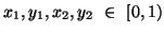 $ x_1,y_1,x_2,y_2\ \in\ [0,1)$